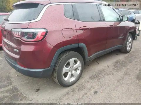 3C4NJDBB1MT593207 — 2021 Jeep Compass, фото 4 с аукциона IAAI, ПЕРЕДНЯЯ ЧАСТЬ