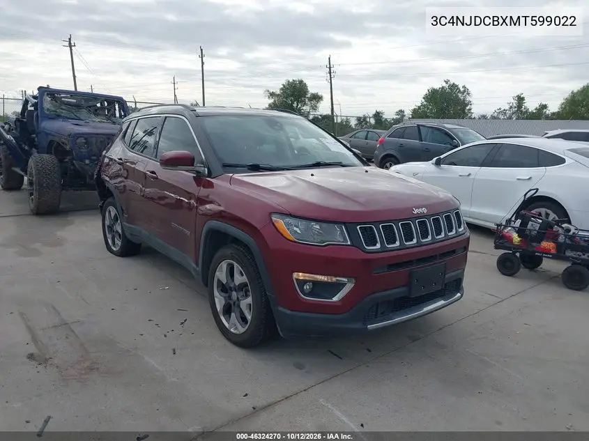3C4NJDCBXMT599022 — 2021 Jeep Compass, photo 2 from IAAI, Rear end