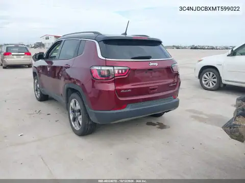 3C4NJDCBXMT599022 — 2021 Jeep Compass, photo 4 from IAAI, Rear end