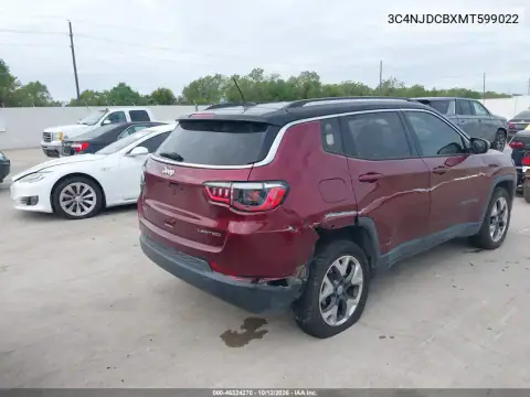 3C4NJDCBXMT599022 — 2021 Jeep Compass, photo 5 from IAAI, Rear end