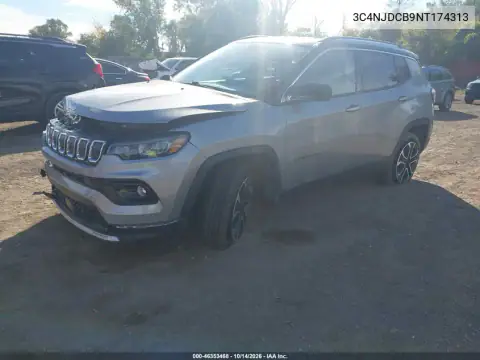 3C4NJDCB9NT174313 — 2022 Jeep Compass, ფოტო 3, IAAI, წინა ნაწილი