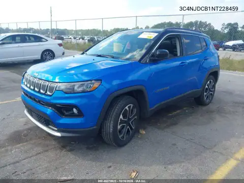3C4NJDCB1NT228459 — 2022 Jeep Compass, zdjęcie 3 z IAAI, Prawy przód