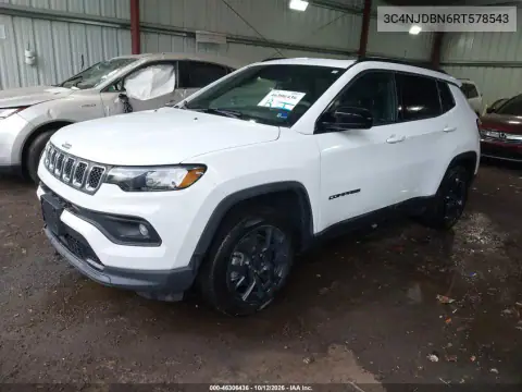 3C4NJDBN6RT578543 — 2024 Jeep Compass, photo 3 from IAAI, Right rear