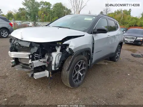 3C4NJDCN9RT114208 — 2024 Jeep Compass, photo 2 from IAAI, Front end
