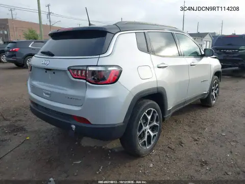 3C4NJDCN9RT114208 — 2024 Jeep Compass, photo 4 from IAAI, Front end