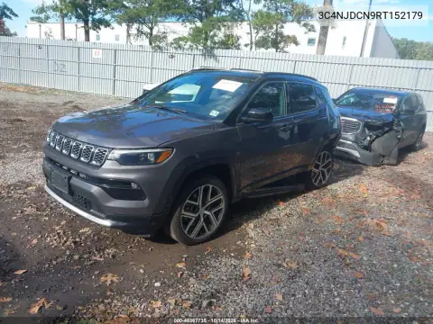 3C4NJDCN9RT152179 — 2024 Jeep Compass, ფოტო 3, IAAI, უკანა ნაწილი