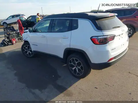 3C4NJDCN8ST558203 — 2025 Jeep Compass, zdjęcie 3 z IAAI, Przód