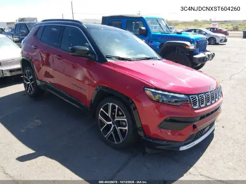 3C4NJDCNXST604260 — 2025 Jeep Compass, передняя часть слева, фото до ремонта