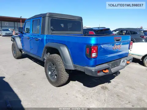 1C6JJTEG1ML598037 — 2021 Jeep Gladiator, photo 4 from IAAI, Left front