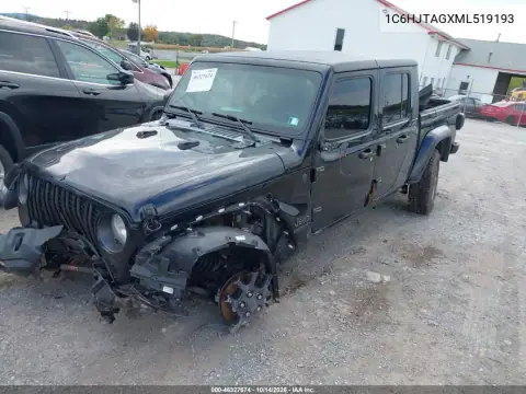 1C6HJTAGXML519193 — 2021 Jeep Gladiator, photo 2 from IAAI, All-over damage