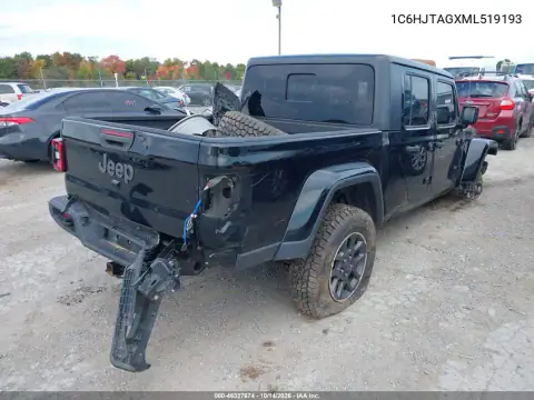 1C6HJTAGXML519193 — 2021 Jeep Gladiator, photo 4 from IAAI, All-over damage