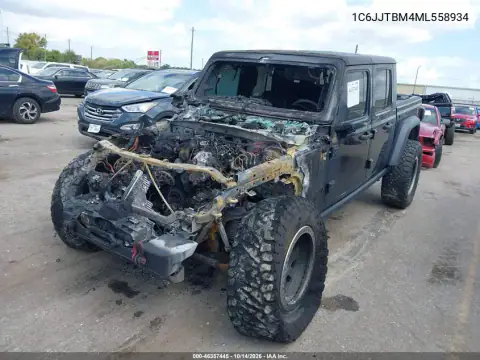 1C6JJTBM4ML558934 — 2021 Jeep Gladiator, фото 2 з IAAI, Внешний пожар