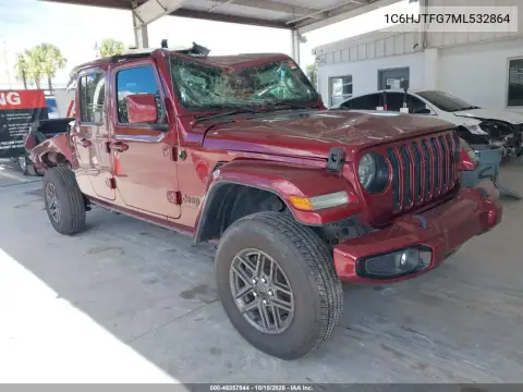 1C6HJTFG7ML532864 — 2021 Jeep Gladiator, Przód i tył, zdjęć przed naprawą