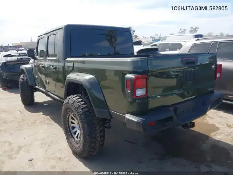 1C6HJTAG0ML582805 — 2021 Jeep Gladiator, photo 4 from IAAI, Front end