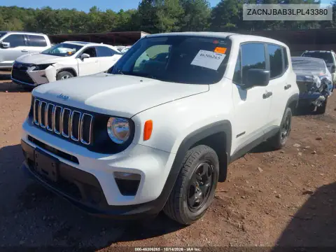 ZACNJBAB3LPL43380 — 2020 Jeep Renegade, zdjęcie 3 z IAAI, Tył