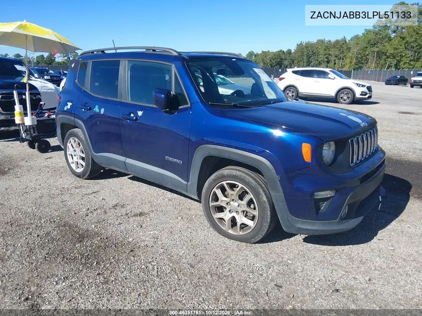 2020 Jeep Renegade Latitude Fwd VIN ZACNJABB3LPL51133 фото 2