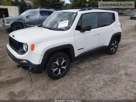 ZACNJBAB4LPL67140 — 2020 Jeep Renegade, foto 2 de IAAI, Inundación
