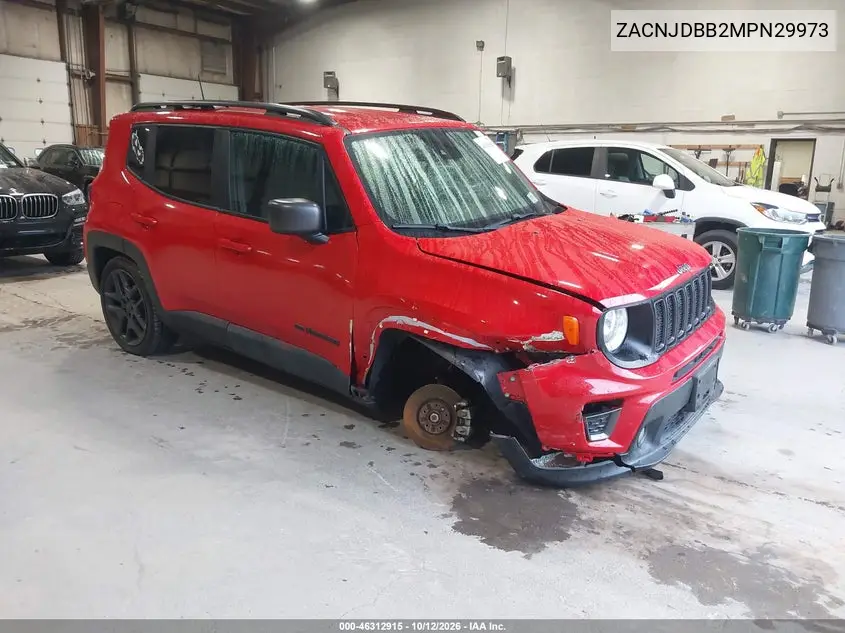 ZACNJDBB2MPN29973 Jeep Renegade 2021 — დაზიანება წინა მარჯვენა ნაწილი, ფოტო შეკეთებამდე