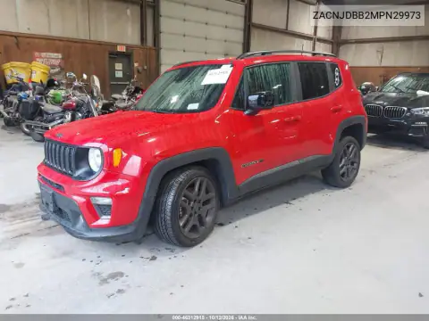 ZACNJDBB2MPN29973 — 2021 Jeep Renegade, ფოტო 2, IAAI, წინა მარჯვენა ნაწილი