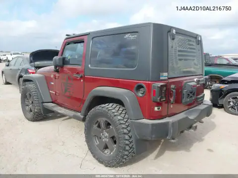 1J4AA2D10AL216750 — 2010 Jeep Wrangler, photo 4 from IAAI 19.10.2026, Not reported