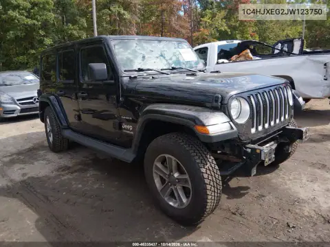 1C4HJXEG2JW123750 — 2018 Jeep Wrangler, უკანა მარცხენა ნაწილი, ფოტოები შეკეთებამდე