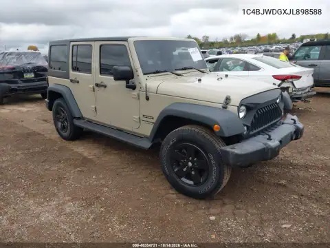 1C4BJWDGXJL898588 — 2018 Jeep Wrangler, левый бок, фото до ремонта