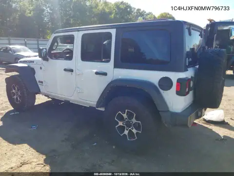 1C4HJXFN0MW796733 — 2021 Jeep Wrangler, zdjęcie 3 z IAAI, Normalne zużycie
