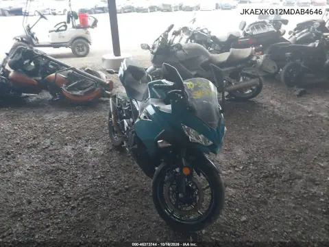 JKAEXKG12MDAB4646 — 2021 Kawasaki EX, Lewy bok, zdjęć przed naprawą