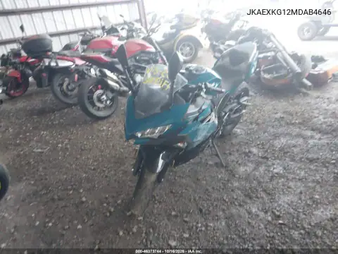 JKAEXKG12MDAB4646 — 2021 Kawasaki EX, фото 2 з IAAI, Лівий бік