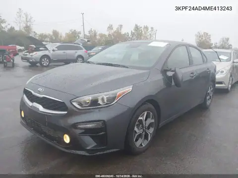 3KPF24AD4ME413243 — 2021 Kia Forte, фото 3 с аукциона IAAI, Левый бок