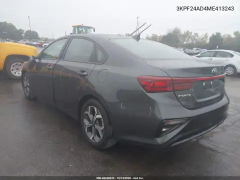 3KPF24AD4ME413243 — 2021 Kia Forte, фото 4 с аукциона IAAI, Левый бок