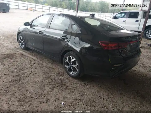 3KPF24AD4ME378526 — 2021 Kia Forte, ПЕРЕДНЯЯ ЧАСТЬ, фото до ремонта