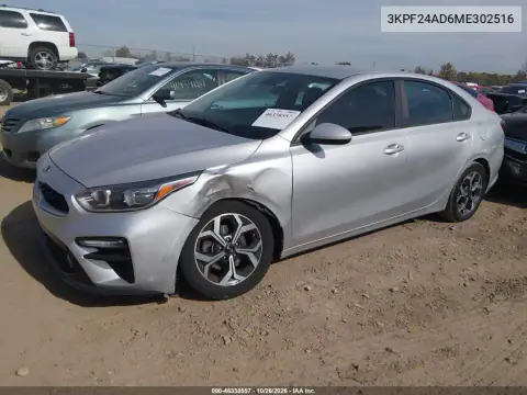 3KPF24AD6ME302516 — 2021 Kia Forte, zdjęcie 3 z IAAI, Lewy przód