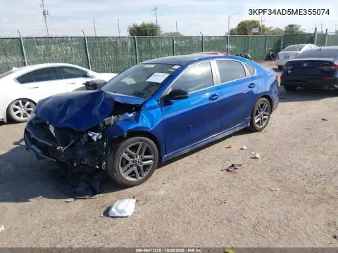 3KPF34AD5ME355074 — 2021 Kia Forte, zdjęcie 2 z IAAI, Lewy przód