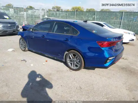3KPF34AD5ME355074 — 2021 Kia Forte, zdjęcie 3 z IAAI, Lewy przód