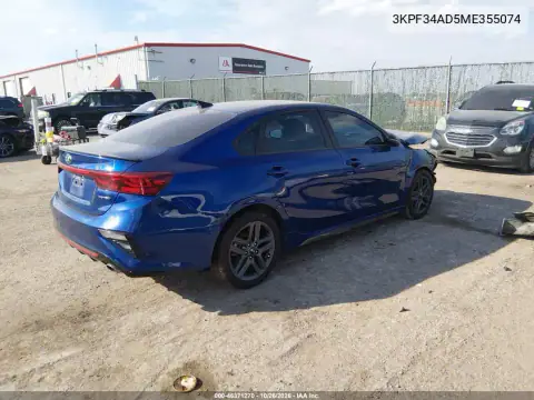 3KPF34AD5ME355074 — 2021 Kia Forte, zdjęcie 4 z IAAI, Lewy przód
