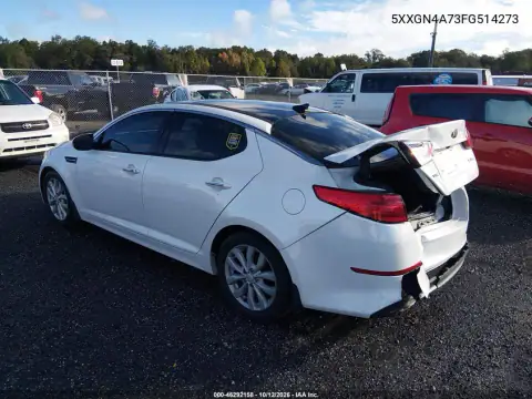 5XXGN4A73FG514273 — 2015 Kia Optima, photo 3 from IAAI, Rear end
