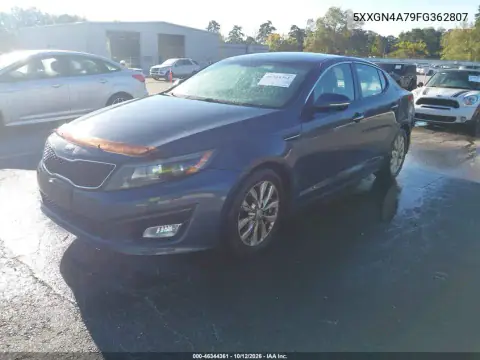 5XXGN4A79FG362807 — 2015 Kia Optima, photo 2 from IAAI 28.10.2026, Normal wear