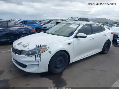 2016 Kia Optima Ex VIN 5XXGU4L35GG045833 фото 3