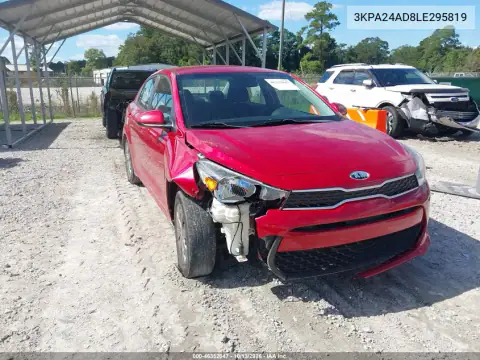 3KPA24AD8LE295819 — 2020 Kia Rio, фото 2 с аукциона IAAI, Передняя часть справа