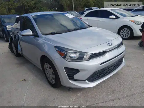 3KPA24AD7ME413182 — 2021 Kia Rio, ბუნებრივი ცვეთა, ფოტოები შეკეთებამდე