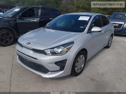 3KPA24AD7ME413182 — 2021 Kia Rio, ფოტო 2, IAAI 26.10.2026, ბუნებრივი ცვეთა