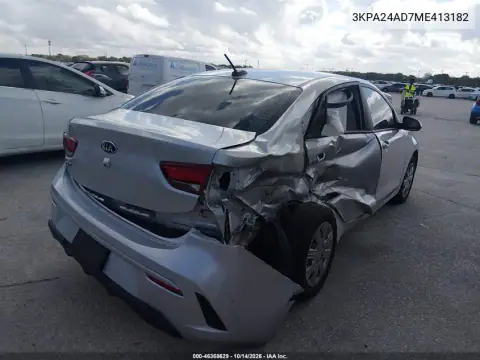 3KPA24AD7ME413182 — 2021 Kia Rio, ფოტო 4, IAAI 26.10.2026, ბუნებრივი ცვეთა