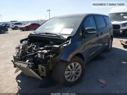 KNDMB5C13M6673090 — 2021 Kia Sedona, ფოტო 3, IAAI, წინა ნაწილი