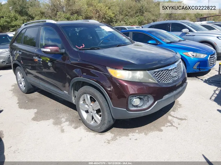 2012 Kia Sorento Ex VIN 5XYKUCA6XCG222822 фото 1
