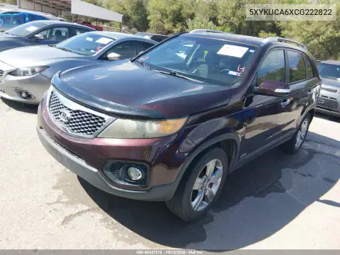 2012 Kia Sorento Ex VIN 5XYKUCA6XCG222822 фото 2