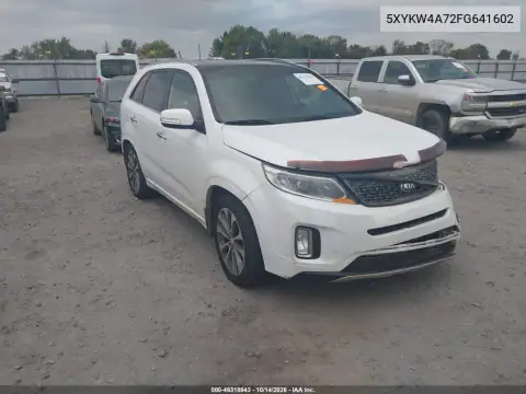 5XYKW4A72FG641602 — 2015 Kia Sorento, Передняя часть, фото до ремонта