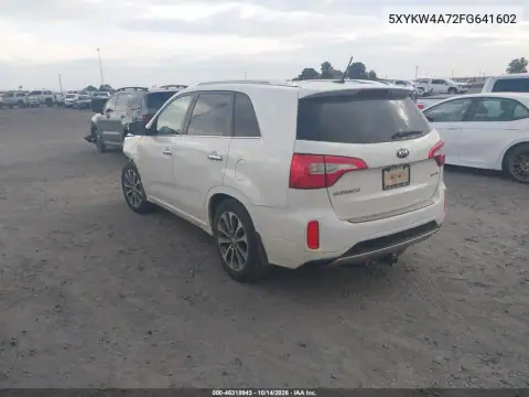 5XYKW4A72FG641602 — 2015 Kia Sorento, photo 4 from IAAI, Front end