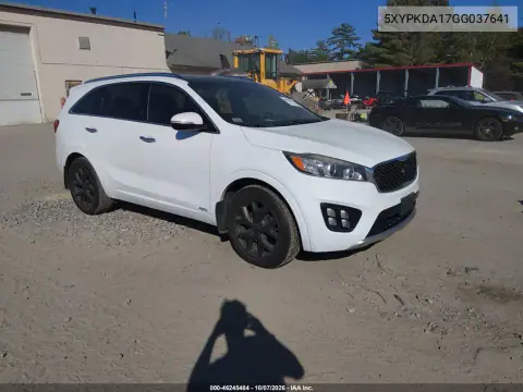 5XYPKDA17GG037641 — 2016 Kia Sorento, Передняя часть слева, фото до ремонта
