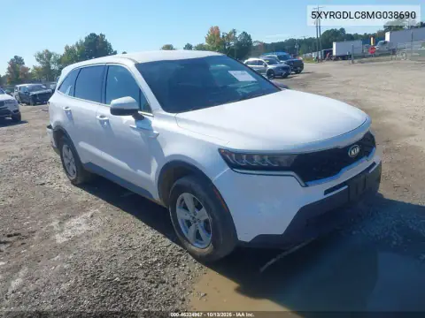 5XYRGDLC8MG038690 — 2021 Kia Sorento, photo 2 from IAAI, Rear end